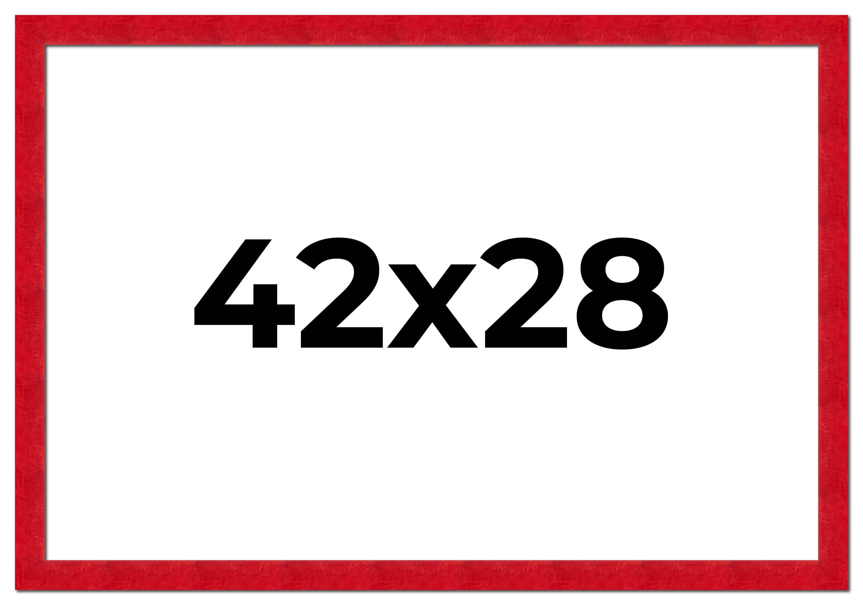 42x28 Frame Red Burl Solid Wood Picture Frame Width 1.75 Inches ...