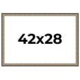 thumbnail image 1 of 42x28 Frame Silver Real Wood Picture Frame Width 1.75 Inches | Interior Frame Depth 0.5 Inches |, 1 of 8