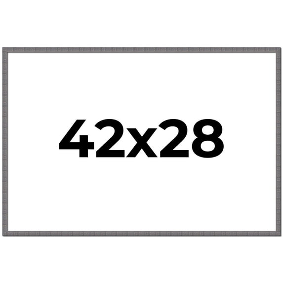 42x28 Frame Slate Blue Distressed Rustic Solid Wood Picture Frame | 0.75 Inch Moulding Width |
