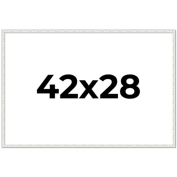 42x28 Frame White Real Wood Picture Frame Width 0.75 inches | Interior Frame Depth 0.5 inches |