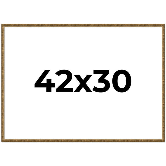 42x30 Frame Gold Picture Frame - Complete Modern Photo Frame Includes UV Acrylic Shatter Guard