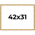 thumbnail image 1 of 42x31 Frame Gold Bamboo Picture Frame - Complete Modern Photo Frame Includes UV Acrylic Shatter, 1 of 8