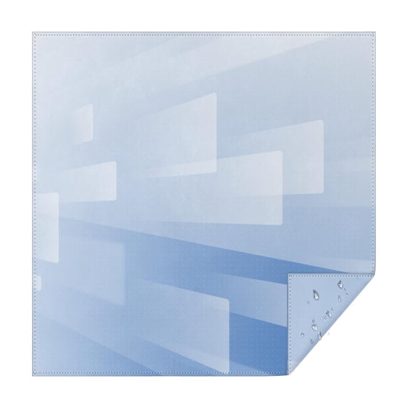 42x42in(107x107cm) Square Tablecloth, Waterproof Polyester Table Cover, Wrinkle Resistant & Washable Fabric for Dining, Kitchen, Picnic, Abstract Geometry Print