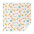 thumbnail image 1 of 42x42in(107x107cm) Square Tablecloth, Waterproof Polyester Table Cover, Wrinkle Resistant & Washable Fabric for Dining, Kitchen, Picnic, Daisy Flowers Print, 1 of 6