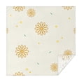 thumbnail image 1 of 42x42in(107x107cm) Square Tablecloth, Waterproof Polyester Table Cover, Wrinkle Resistant & Washable Fabric for Dining, Kitchen, Picnic, Daisy Flowers Print, 1 of 5