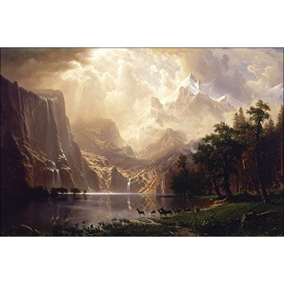 42x63 Poster; Among The Sierra Nevada, California By Albert Bierstadt 1868