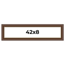 42x8 Copper and Brown Real Wood Picture Frame Width 2 inches | Interior Frame Depth 0.5 inches |