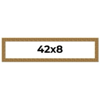 42x8 Frame Black and Gold Distressed Solid Wood Sonoma Picture Frame | 1.625 Inch Moulding Width |