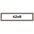 thumbnail image 1 of 42x8 Frame Brown Solid Wood Picture Frame | 1.75 Inch Moulding Width | Austin Frame Complete with, 1 of 8