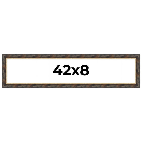 42x8 Frame Gold Real Wood Picture Frame Width 1.5 inches | Interior Frame Depth 0.5 inches |