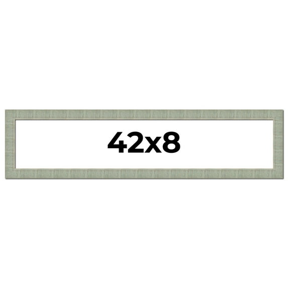 42x8 Frame Green Desert Pear Solid Wood Picture Frame | 1.625 Inch Moulding Width | Interior Frame