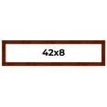 thumbnail image 1 of 42x8 Walnut Brown Veneer Real Wood Picture Frame Width 1.75 inches | Interior Frame Depth 0.5, 1 of 8