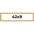thumbnail image 1 of 42x9 Frame Gold Bamboo Picture Frame - Complete Modern Photo Frame Includes UV Acrylic Shatter, 1 of 8