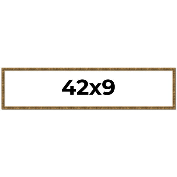 42x9 Frame Gold Picture Frame - Complete Modern Photo Frame Includes UV Acrylic Shatter Guard