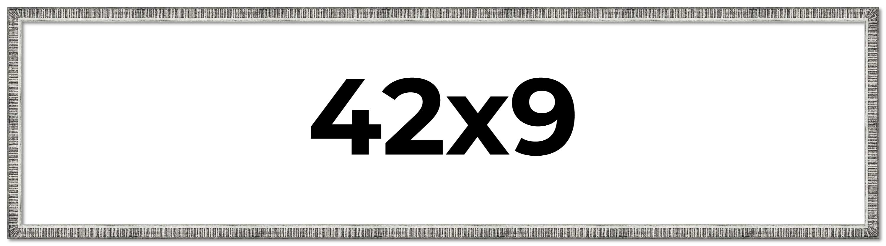 42x9 Frame Silver Picture Frame - Complete Modern Photo Frame Includes ...
