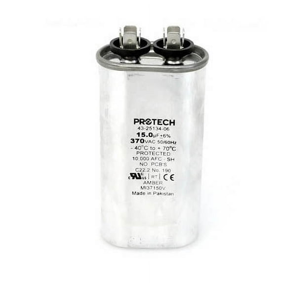 43-100496-41 - OEM Rheem Upgraded Replacement Oval Run Capacitor 15 uf 370 VAC