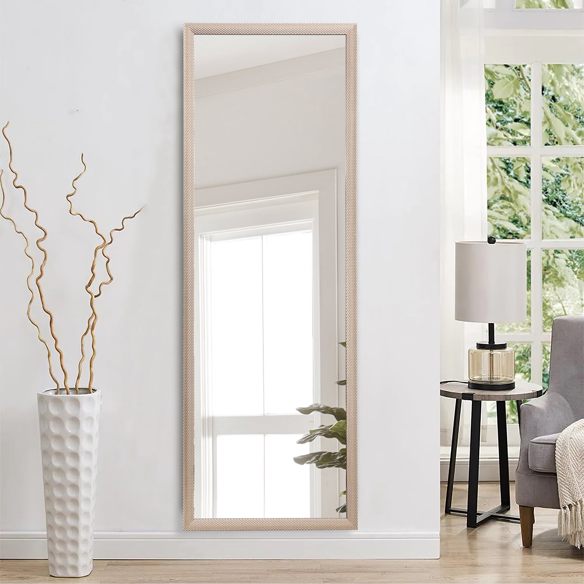 43"*16" Full Length Body Dressing Mirror Hanging Mirror for Bathroom Gold