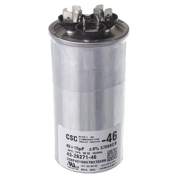 Rheem Furnace Parts 43-26271-46 Capacitor - 40/10/370 Dual Round