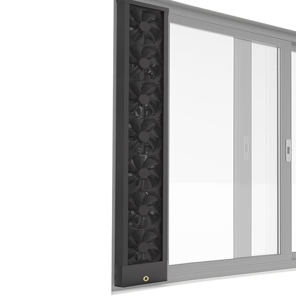 43.3-45.3 Inch Vertical Window Exhaust Fan for Sliding Windows – Attach Firmly to Window Top and Bottom Frames Tool-Free Installation with Variable Speeds for Garages, Attics with Poor Airflow (Black
