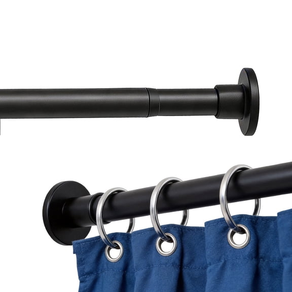 43.378.7 Inch Adjustable Tension Curtain Rod, MultiPurpose Closet Hanging Rod & Window Curtain Rod, AntiSlip Spring Bar for Closet Storage, Shower Curtain, Bathroom, Household Daily Use