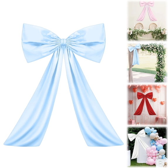 43.3-Inch Oversized Bow Decorations for Weddings and Christmas - Large Bows for Tree Toppers, Birthday Wall Decor, and Festive Events, Statement Accent Pieces