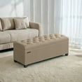 thumbnail image 1 of SONGMICS 43.3" Storage Ottoman Bench, Foot Rest with Legs, Ottoman with Storage, Rectangle End of Bed Bench, Storage Chest, Load up to 660 lb, Study, 1 of 8