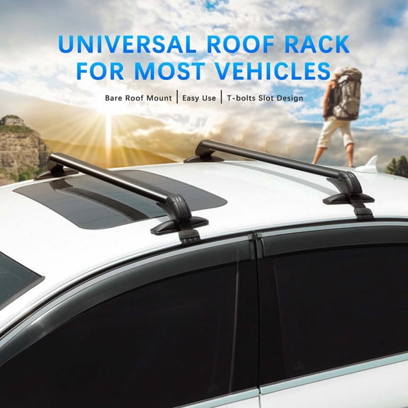 43.3" Top Roof Rack Cross Bar Luggage Carrier Lock For Hyundai Veloster 12-2021