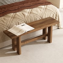 43" Farmhouse Reclaimed Solid Wood Bench, Entryway Bench, Wooden Dinning Seat Bench for Indoor, Living Room and Bedroom