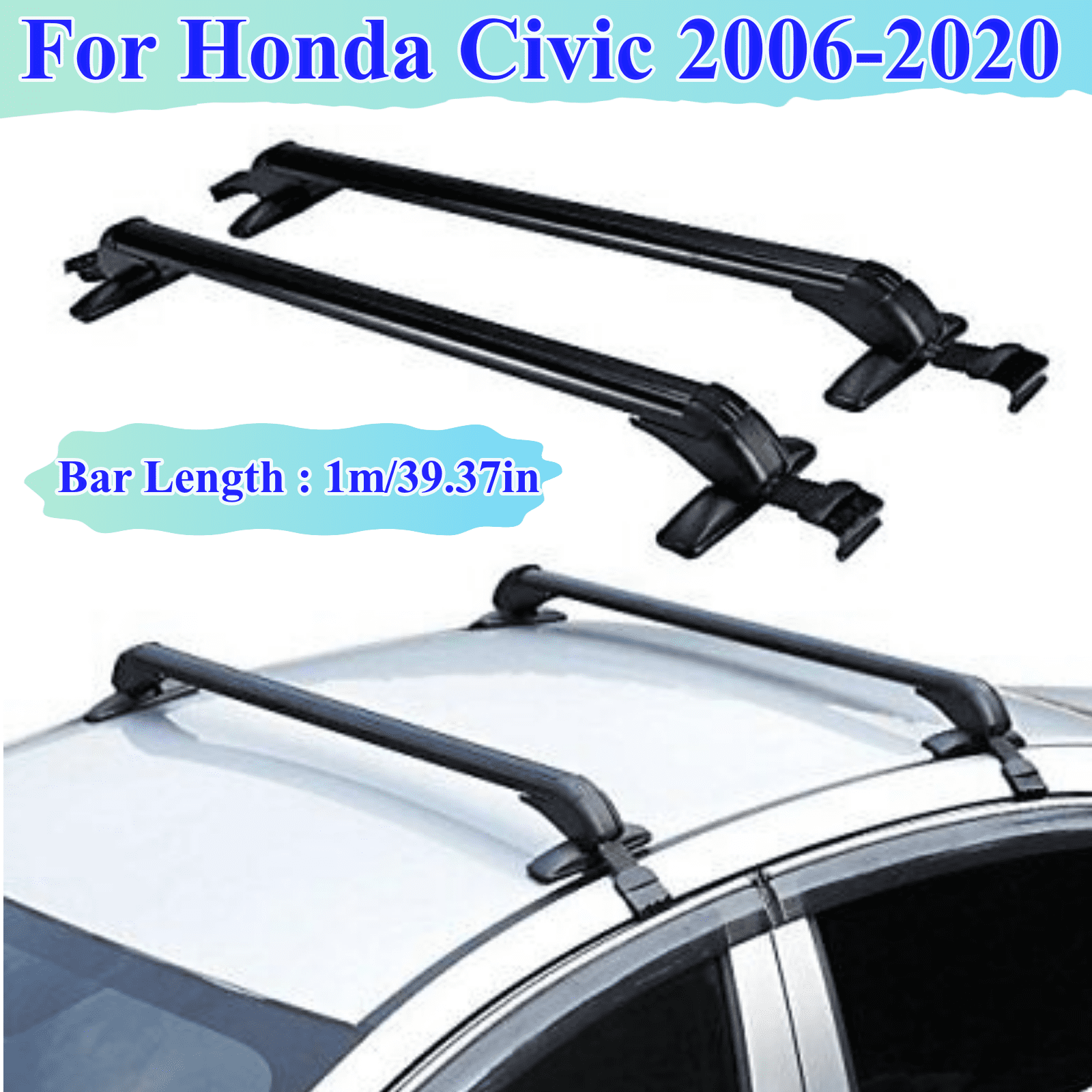 inch for Honda Civic 06-20 Car Top Roof Rack Cross Bar Cargo
