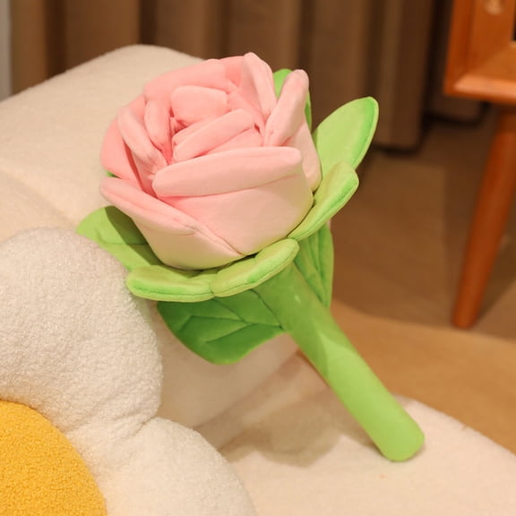 43.31" 2026 Popular Pink Artificial Rose Fabric Plush Toy, Soft Large Flower plush for Home Decor & Valentine's Gift-Cute Plush Flower Doll Soft Touch Stuffed Material, Valentine's Day