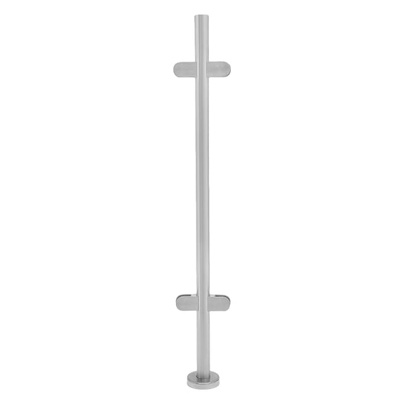 43.31in Glass Railing Post Stainless Steel Glass Balustrade Post Railing Glazing Handrail Fence for Stairs Terraces Gardens (Mid Post)