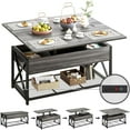 43" Lift Top Coffee Table with Charging Station 4 in 1 Coffee Tables