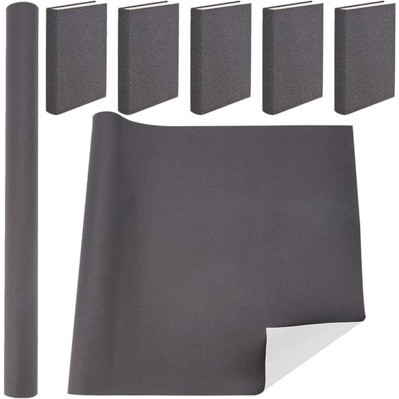 43.3x16.5in Book Cloth for Book Binding Fabric Surface Paper Backed Bookcover Notebook Wraps Grey Book Covering Protector Bookbinding Supplies Books Album DIY Scrapbooking Gray