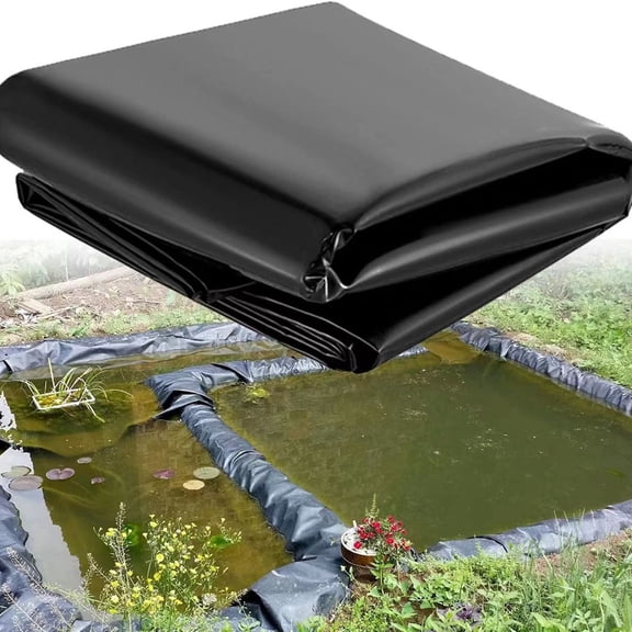 43*43 in Pond Liner, Heavy DutyWaterproof Liner for Garden Ponds, Fish Ponds, Koi Ponds, Waterfalls & Fountains, Tear Resistant, Black