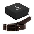 thumbnail image 1 of 43-44  Affilare Men's Dress Belt  35mm Brown 12PX113BR, 1 of 5
