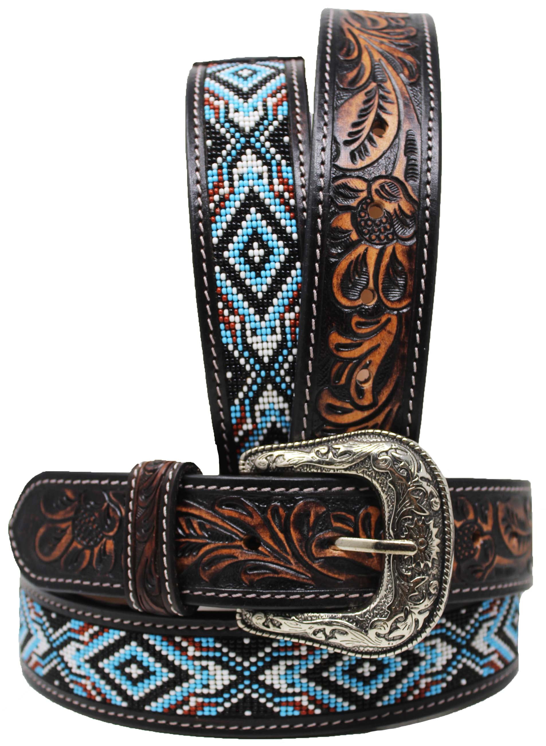 Twisted X Men's Beaded Leather Belt