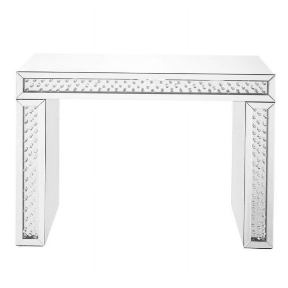 Elegant Decor MF91001 43.5 in. Rectangle Crystal Console Table Mirror Finish, Clear