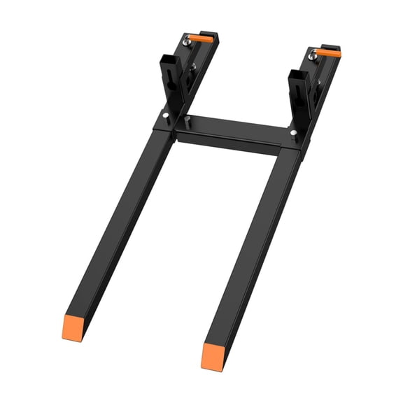 43/60" Clamp on Pallet Forks,2000/4000lbs Heavy Duty Tractor Forks,Pallet Forks with Adjustable Stabilizer Bar for Tractor Attachments,Loader Bucket,Skid Steer