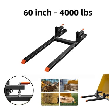 4000 LBS Clamp-On Pallet Forks, 60