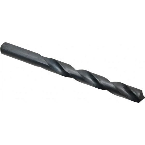 43/64" Jobber Drill, Oxide Finish High Speed Steel, Spiral Flute