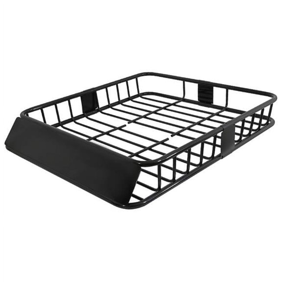 43 - 64 in. Cargo Extendable Basket Universal Roof Rack - Black