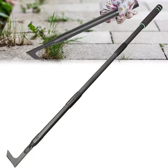 43.7 Inch Long Handle Weeder Tool - Adjustable Manual Weeding Tool for Sidewalks, Paving Stones, and Lawn Care