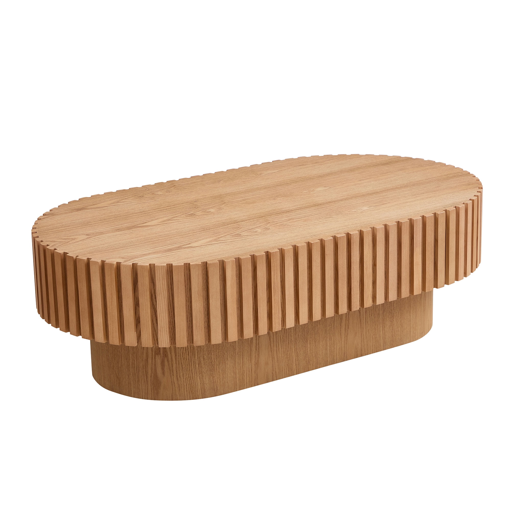 43.70Inch Modern Handcraft Drum Coffee Table Oval Coffee Table for ...