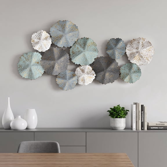 Langford Home 48" Abstract Lotus Metal Floral Wall Art Decor