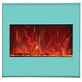 thumbnail image 1 of 43" Electric Unit Fireplace 51" x 23" Coastal Blue Steel Surround, 1 of 2