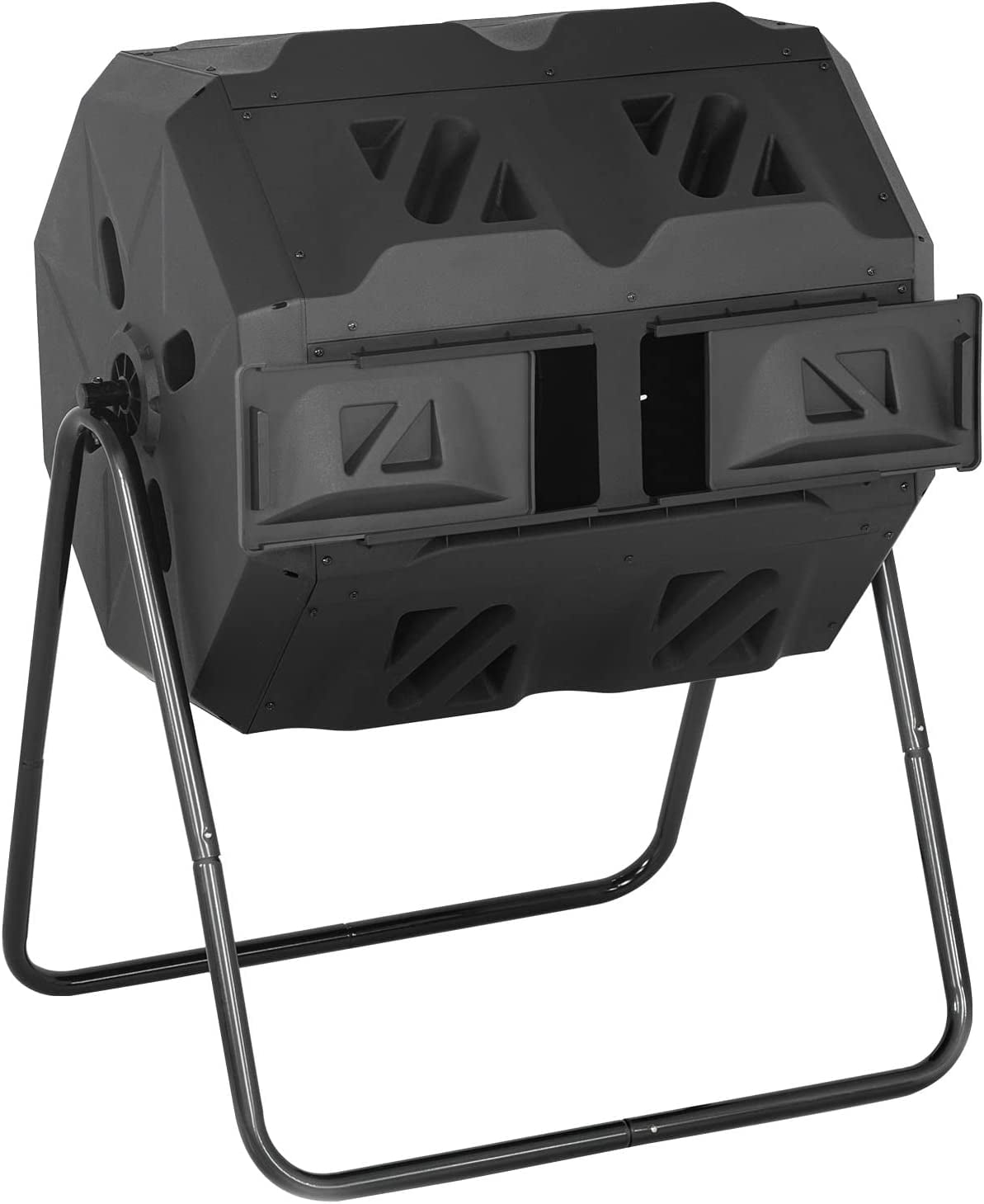 Compost Insert Trash 43 Gallon Compost Bin Outdoor Durable Tumbling Composting Bins w/ Dual ...