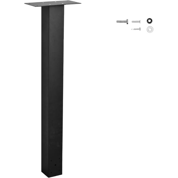 43" In-Ground Mounting Post for Easy Install Mailbox Use, 43" x 4" x 4" Heavy Duty Mailbox Post (Black)