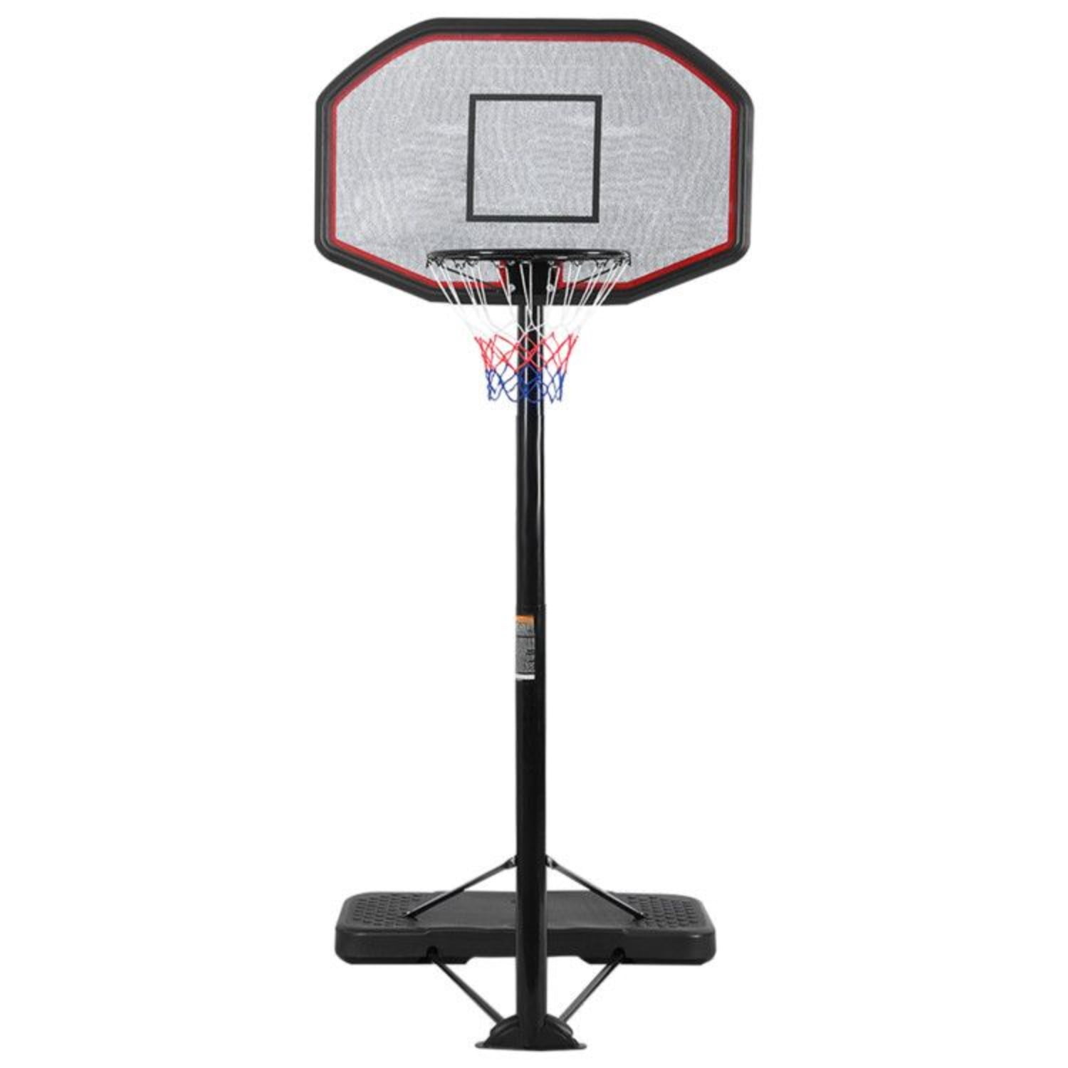 43 Inch Height Adjustable Portable Basketball Hoop Indoor Outdoor with Wheels Stable Base