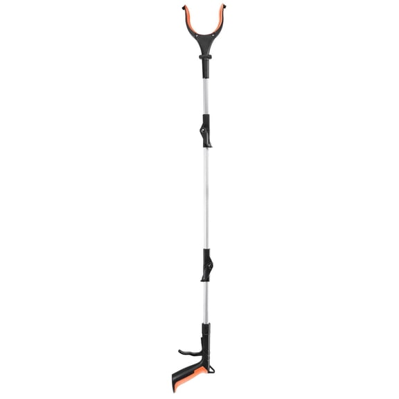 43 Inch Reacher Tool, Folding Grabber with 360 Rotating Jaw Magnet LED Light for Seniors Trash Picker Upper