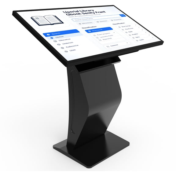 43 Inch Touch Screen Kiosk, 10pt PCAP Touch Screen Digital Signage, Plug&Play K-Style Indoor Digital Signage, Interactive LCD Display Signage, CMS/U-Disk Publish Content, Split Screen, Android 11